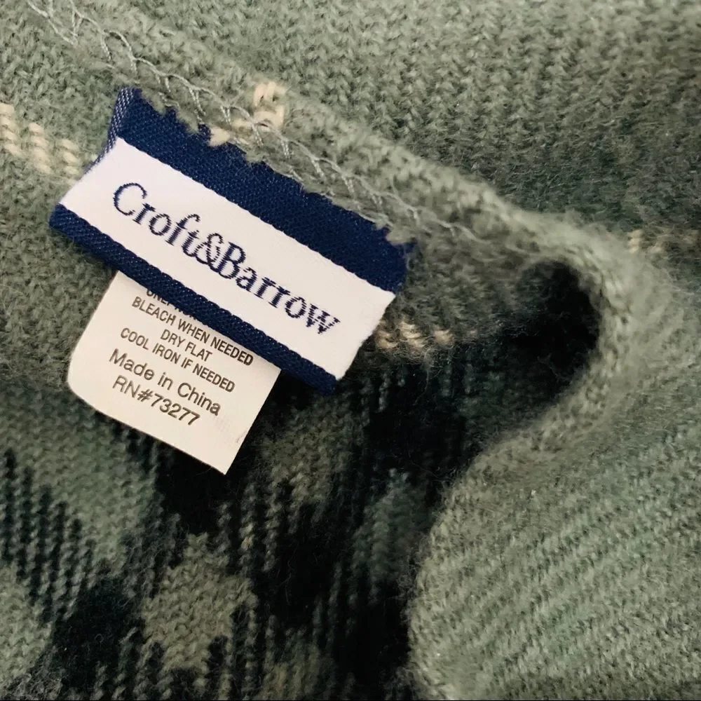 Croft & Barrow Plaid Poncho Sweater Sz OS
